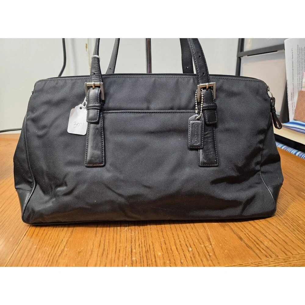 Coach Vintage Black Nylon & Leather Tote 7434 Mercer 2001 Bag Laptop